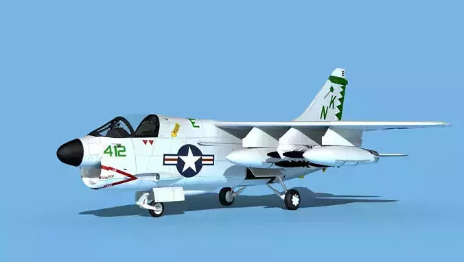 Chance Vought A-7C Corsair II V19 USN 3D model