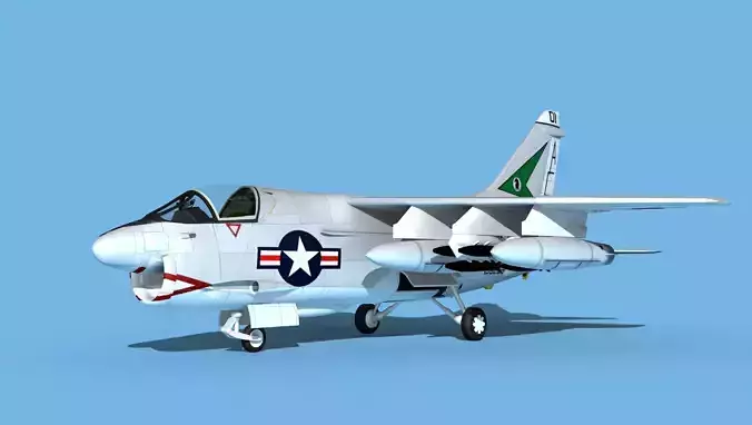 Chance Vought A-7C Corsair II V23 USN 3D model