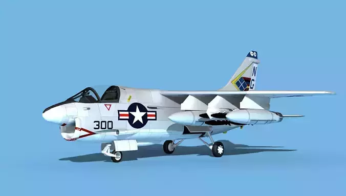 Chance Vought A-7C Corsair II V25 USN 3D model