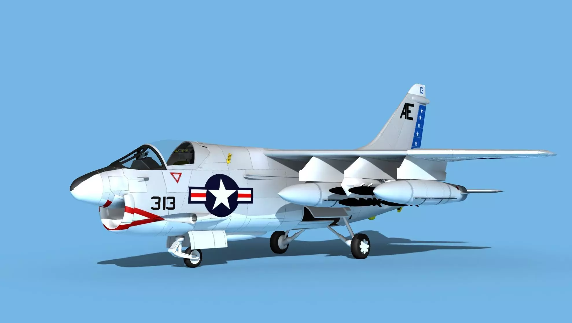 Chance Vought A-7C Corsair II V26 USN 3D model_0