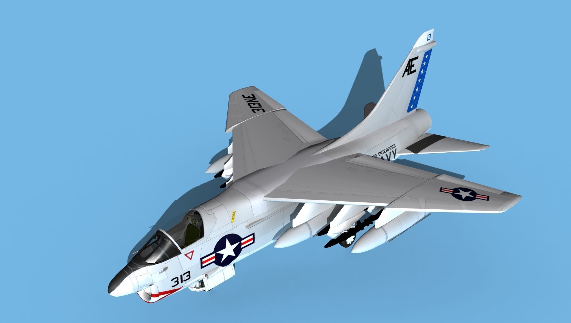 Chance Vought A-7C Corsair II V26 USN 3D model_10