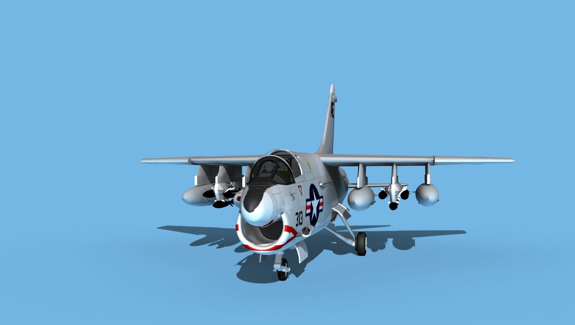 Chance Vought A-7C Corsair II V26 USN 3D model_1