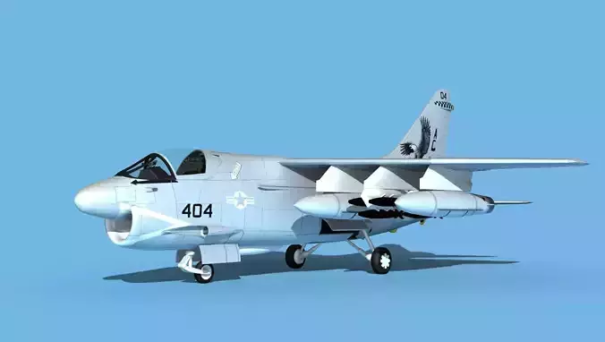 Chance Vought A-7C Corsair II V29 USN 3D model