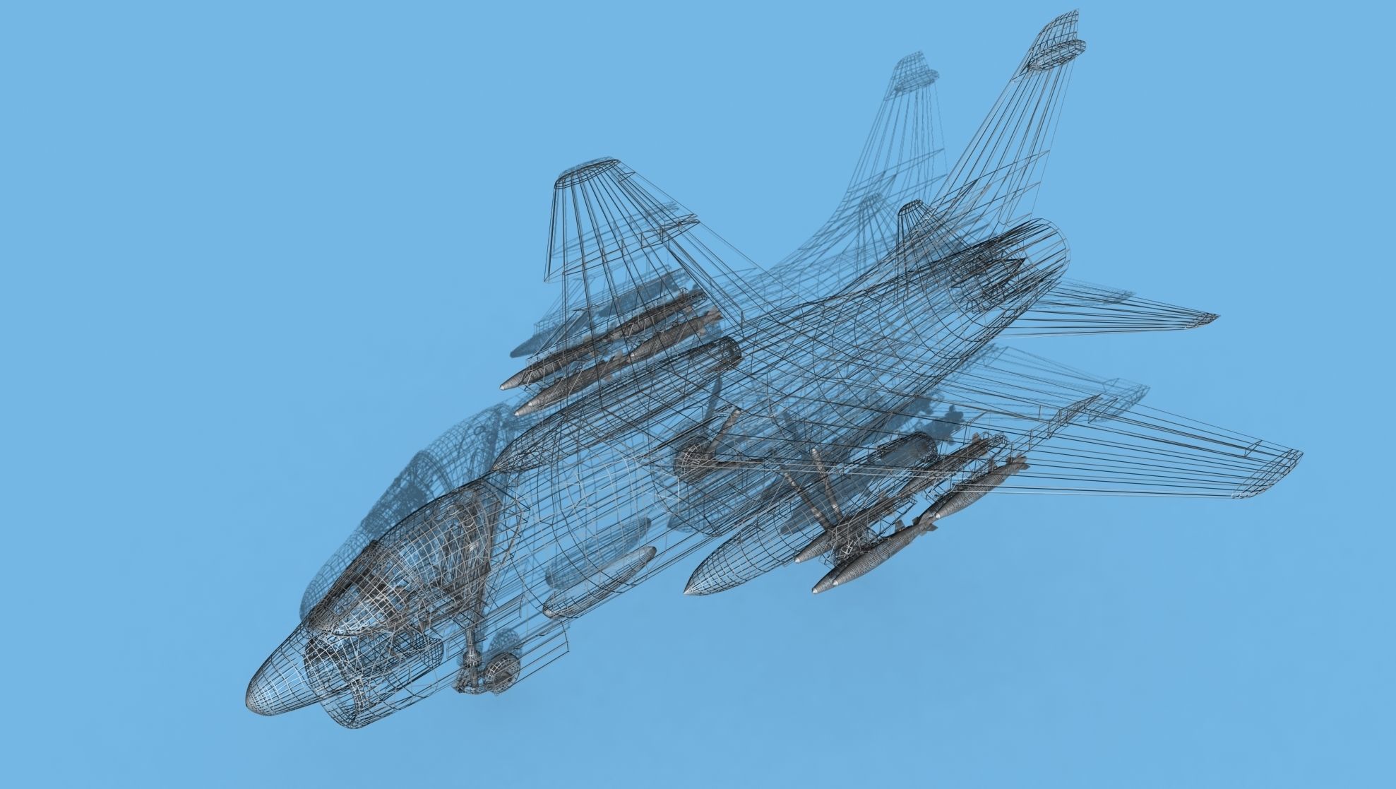 Chance Vought A-7C Corsair II V30 USN 3D model_16