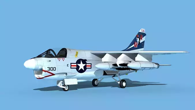 Chance Vought A-7C Corsair II V31 USN 3D model