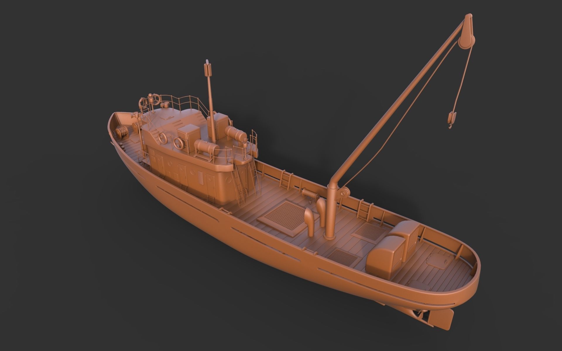 Ship Fishing mk2 3D print model_4