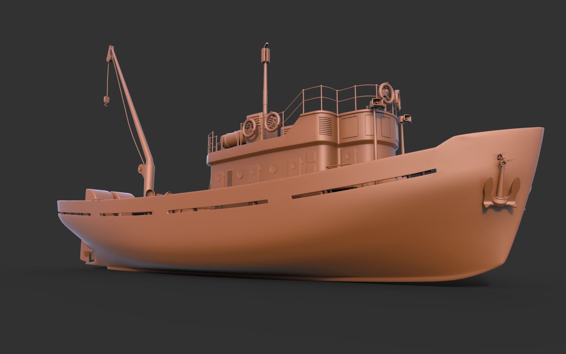 Ship Fishing mk2 3D print model_1