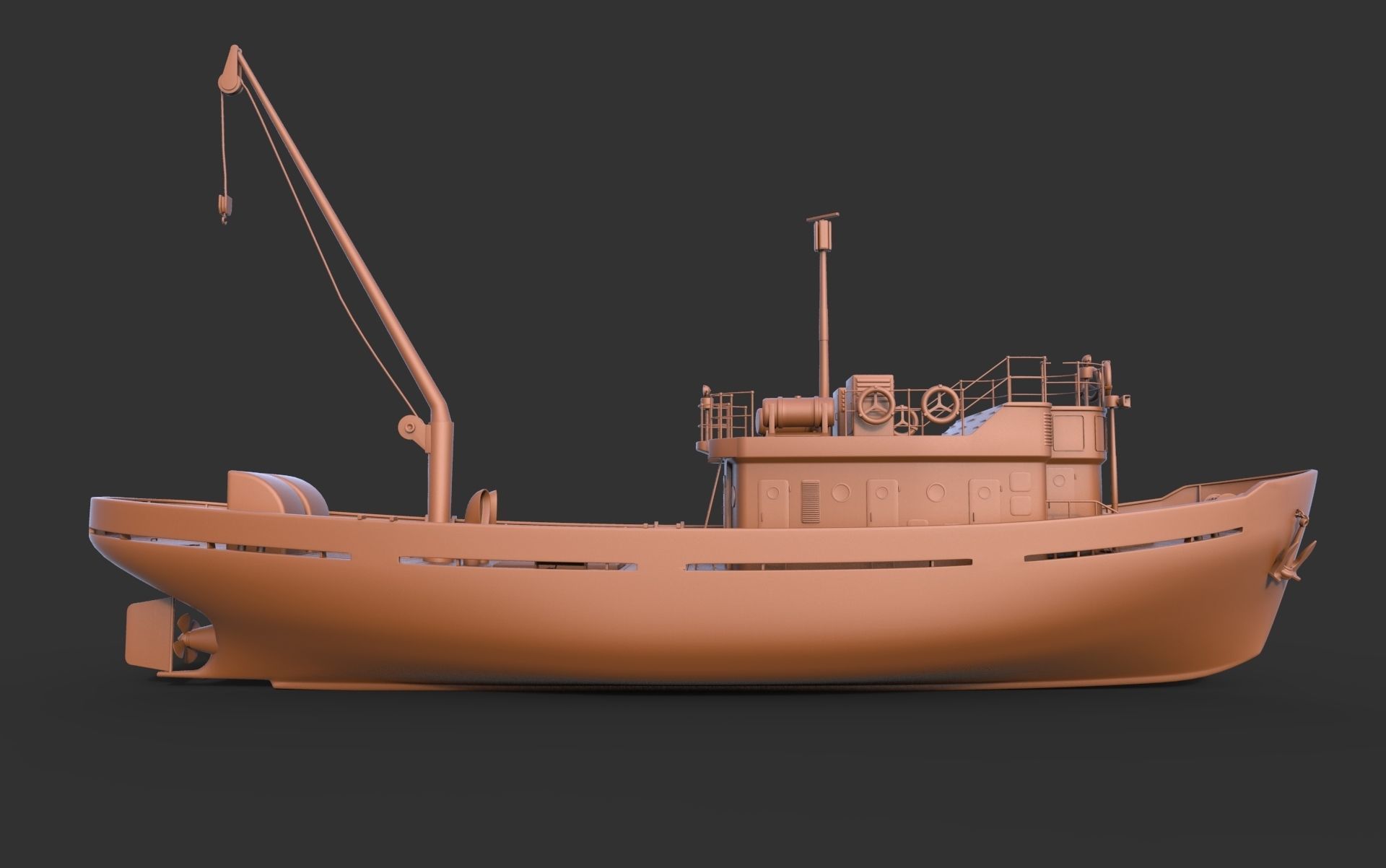 Ship Fishing mk2 3D print model_2