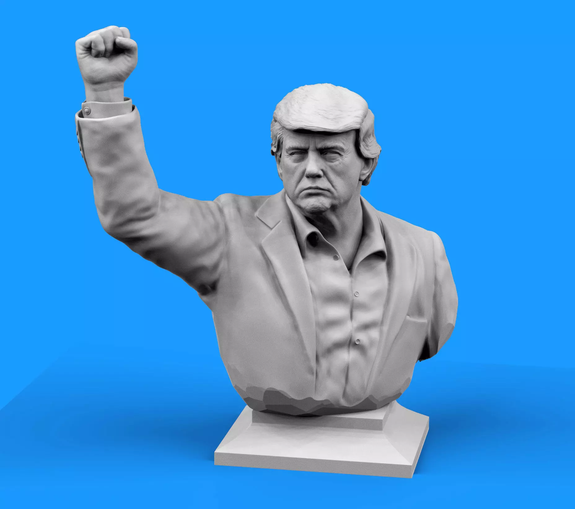 Donald Trump Fight Statue 3D print model