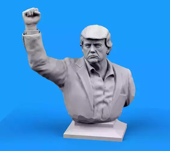 Donald Trump Fight Statue 3D print model