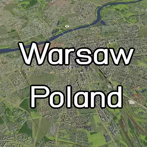 Warsaw Poland - city and urban 3D model