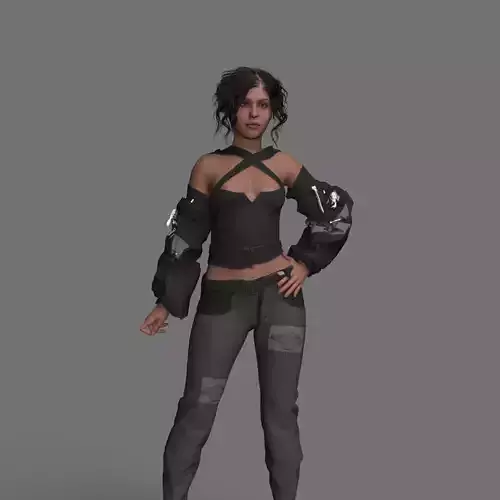 black outfit for daz studio genesis 9 3D model