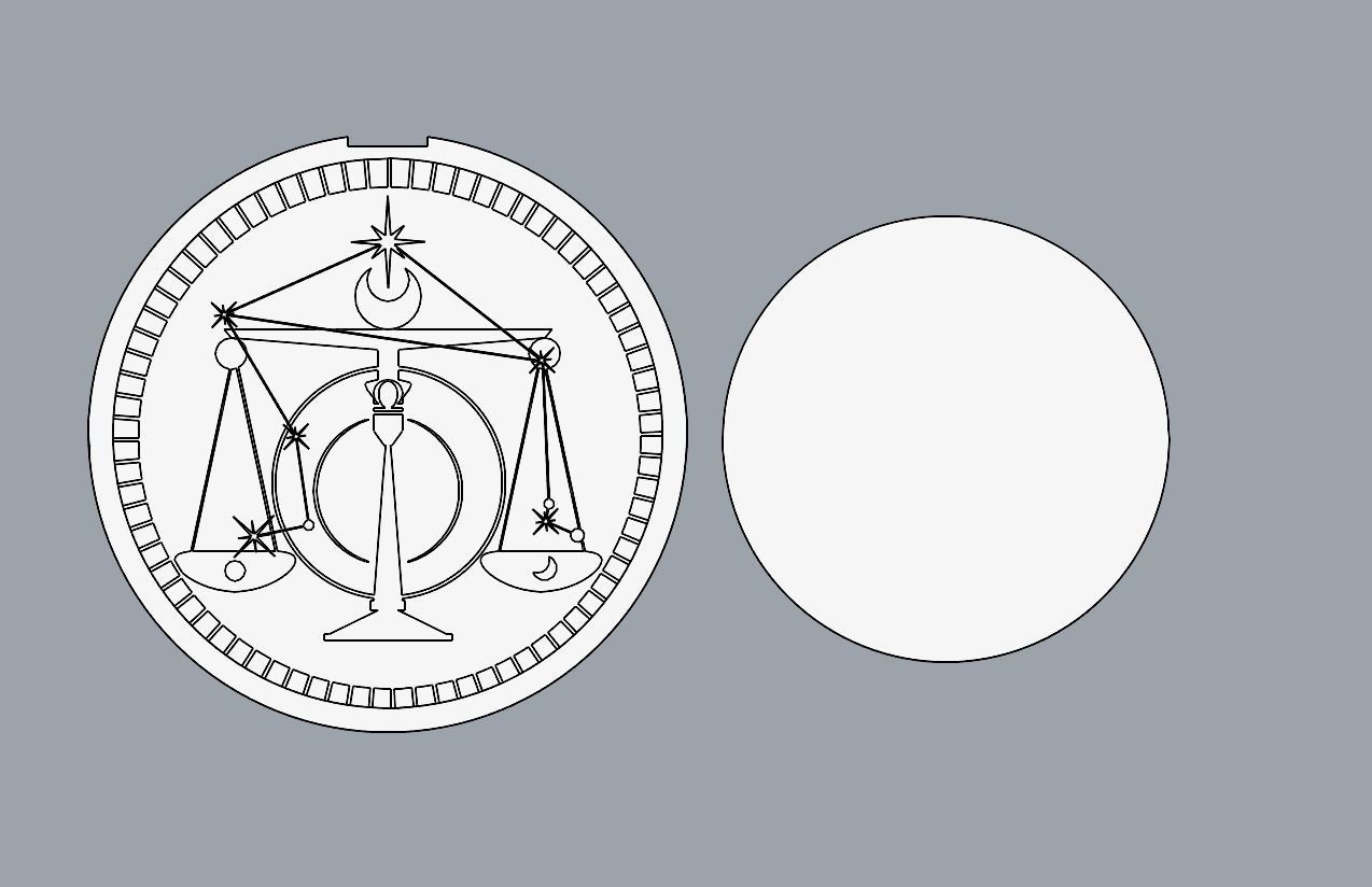 Zodiac NFC Series - Libra Tag 3D print model 3D print model_5