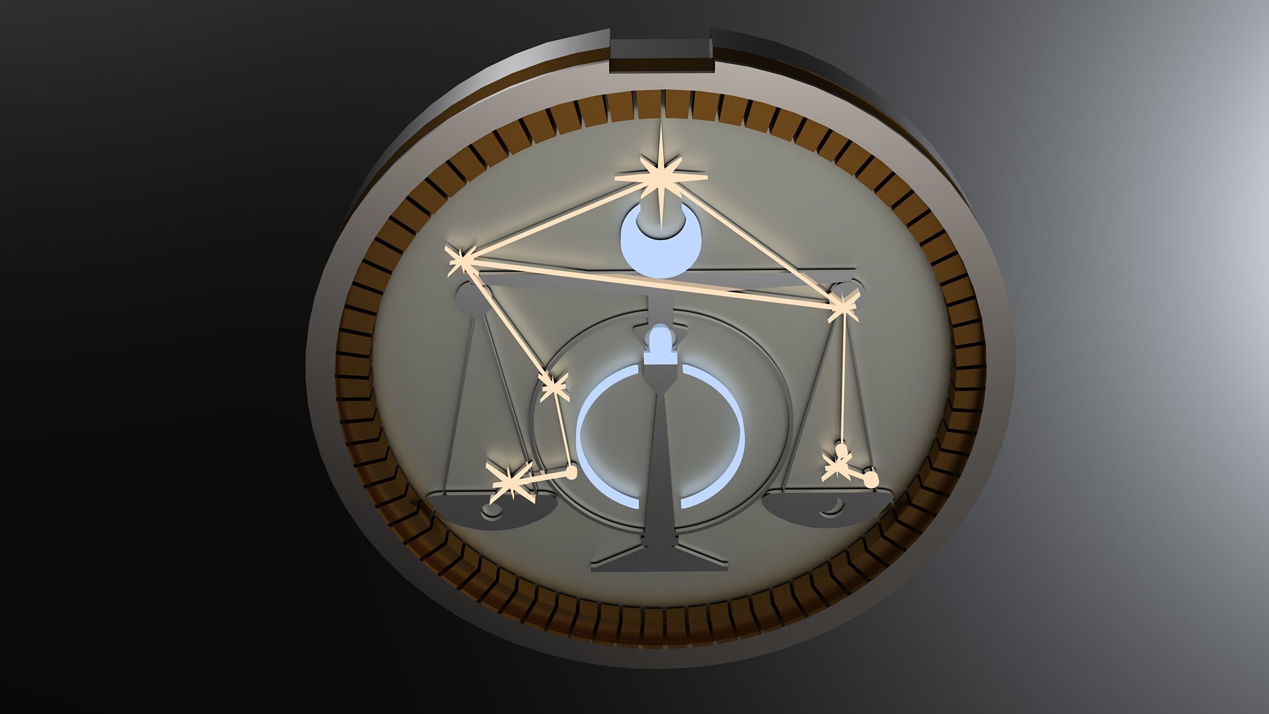 Zodiac NFC Series - Libra Tag 3D print model 3D print model_7