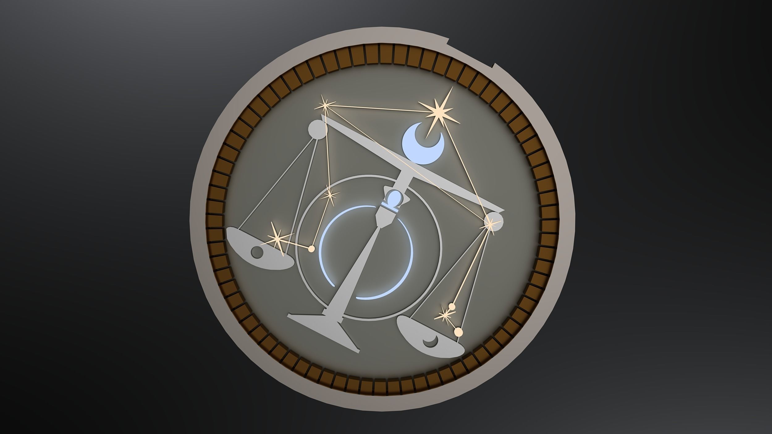 Zodiac NFC Series - Libra Tag 3D print model 3D print model_2