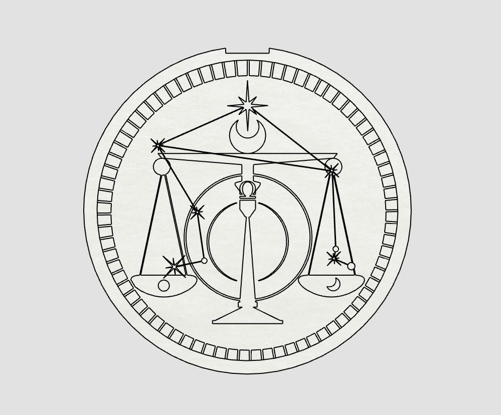 Zodiac NFC Series - Libra Tag 3D print model 3D print model_3
