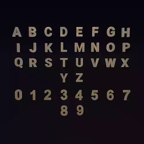 A to z English alphabet  3D model