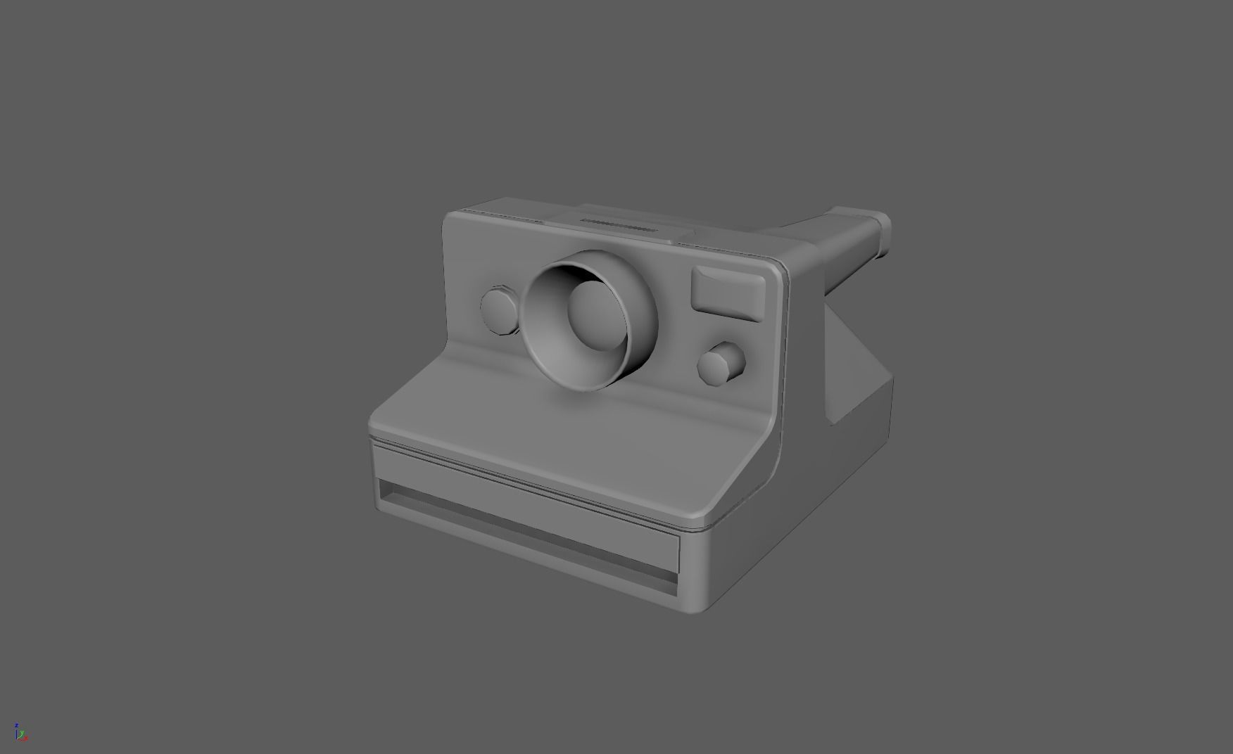 Polaroid Camera Low-poly 3D model_3