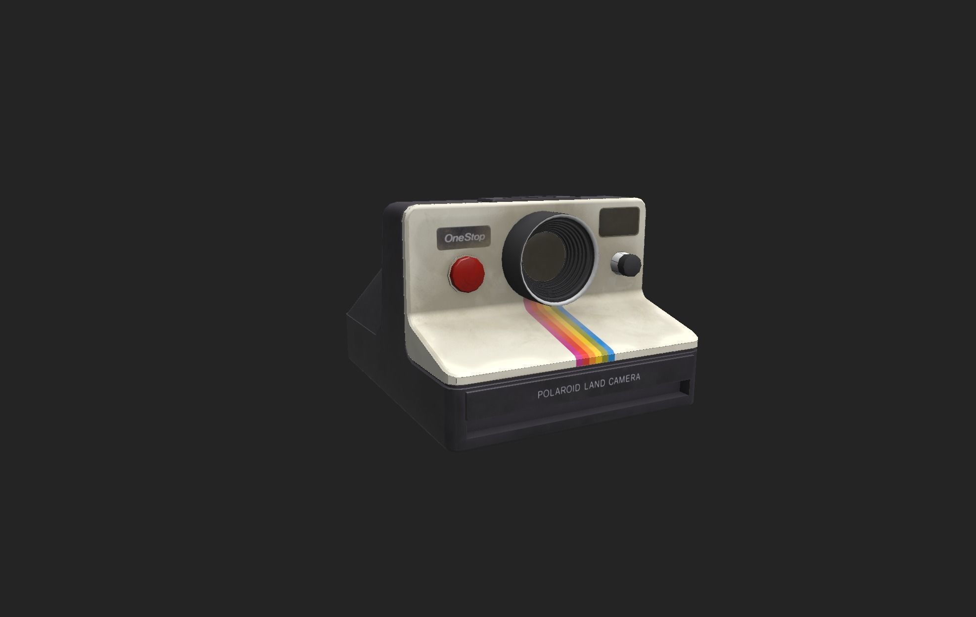 Polaroid Camera Low-poly 3D model_1