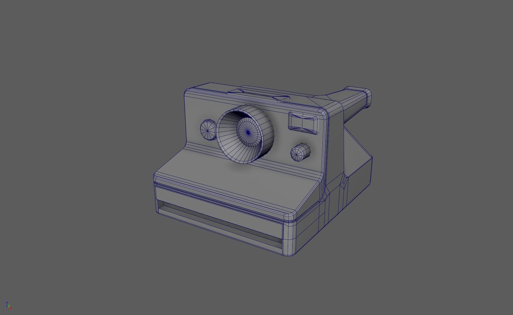 Polaroid Camera Low-poly 3D model_4