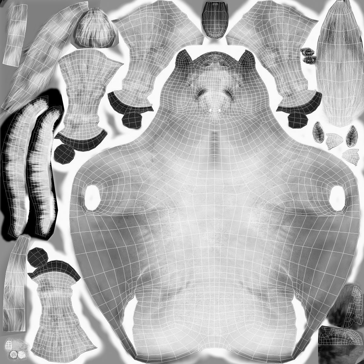 Horse PRO - White 3D model_29