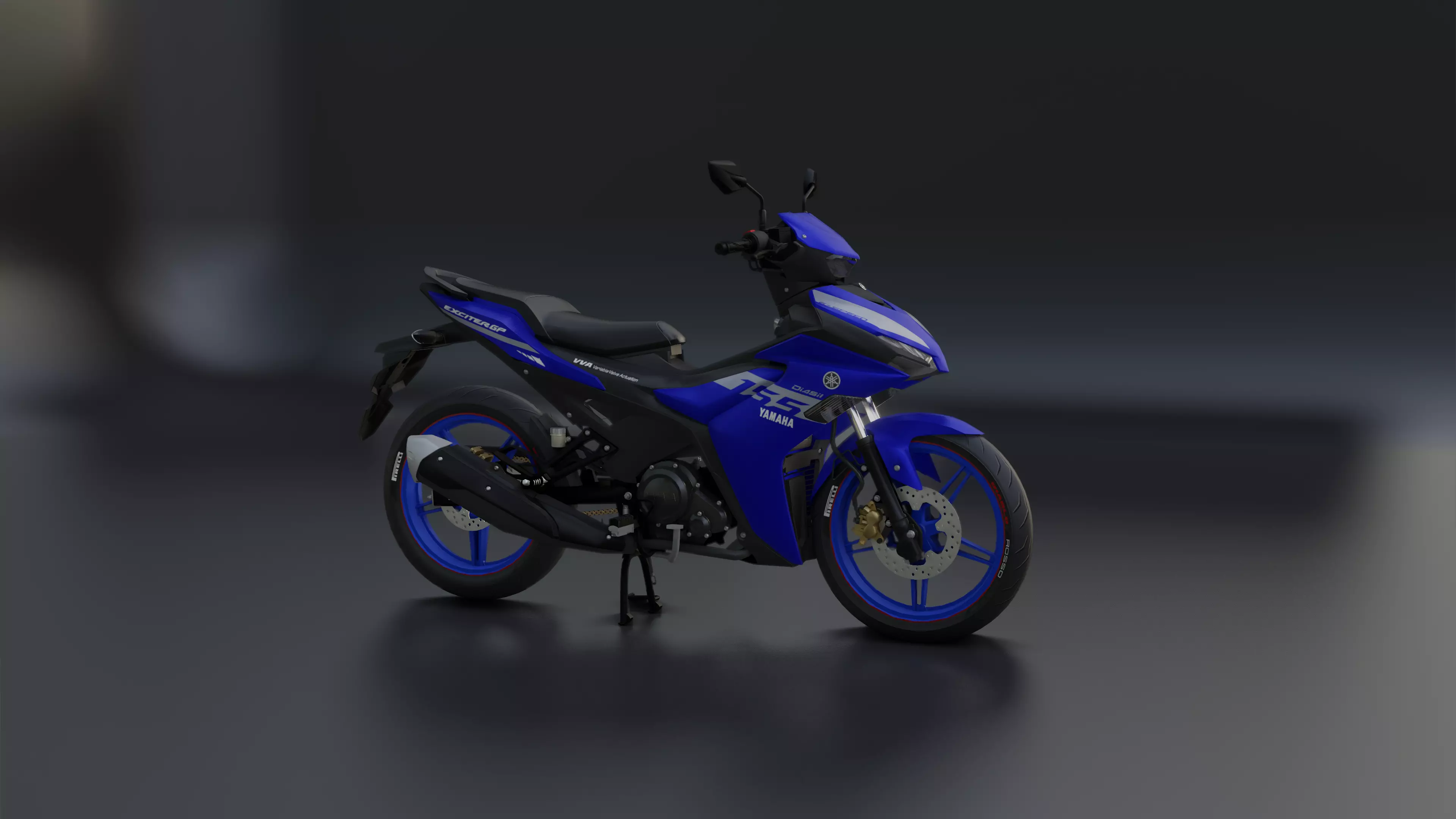 2023 Yamaha Exciter 155 Low-poly 3D model