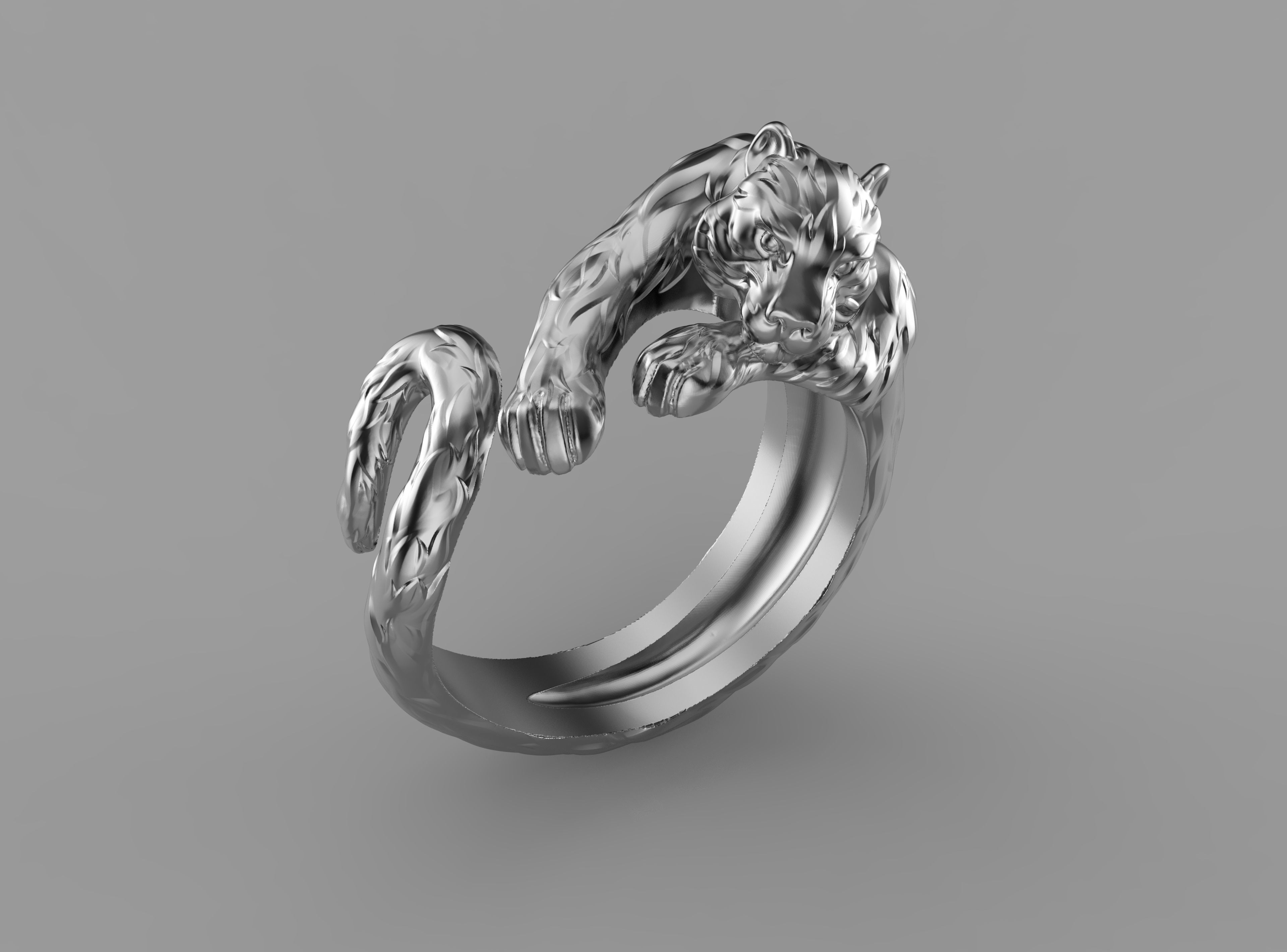 Ring tiger 3D print model_1
