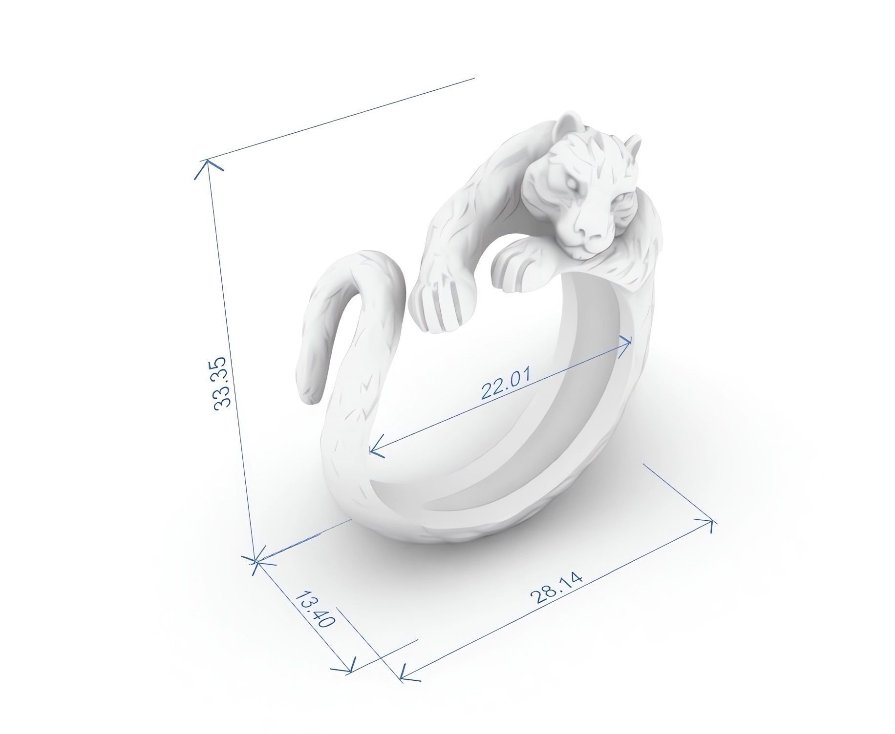 Ring tiger 3D print model_6