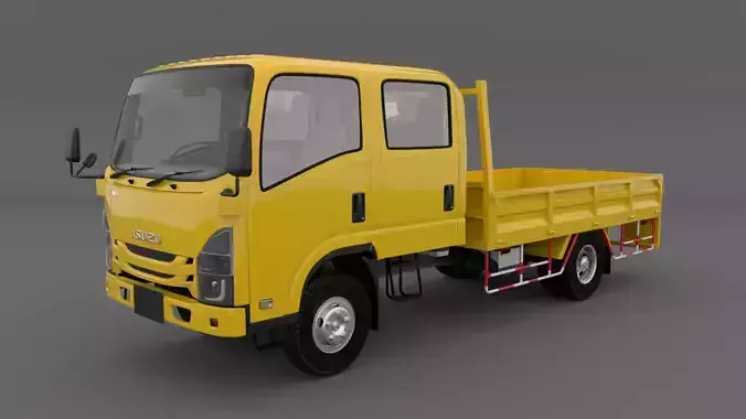 ISUZU ELF Light cargo truck double cabin 