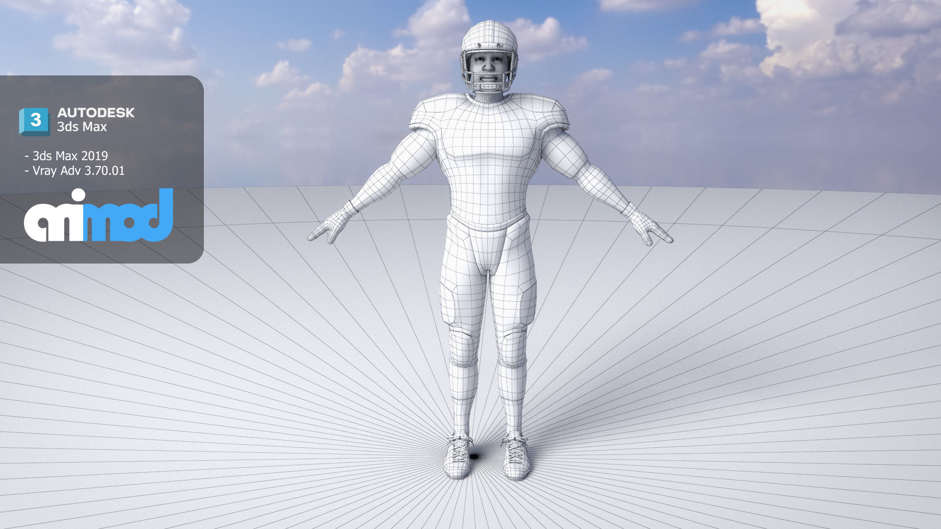 American Football Player 0006 3D model_5