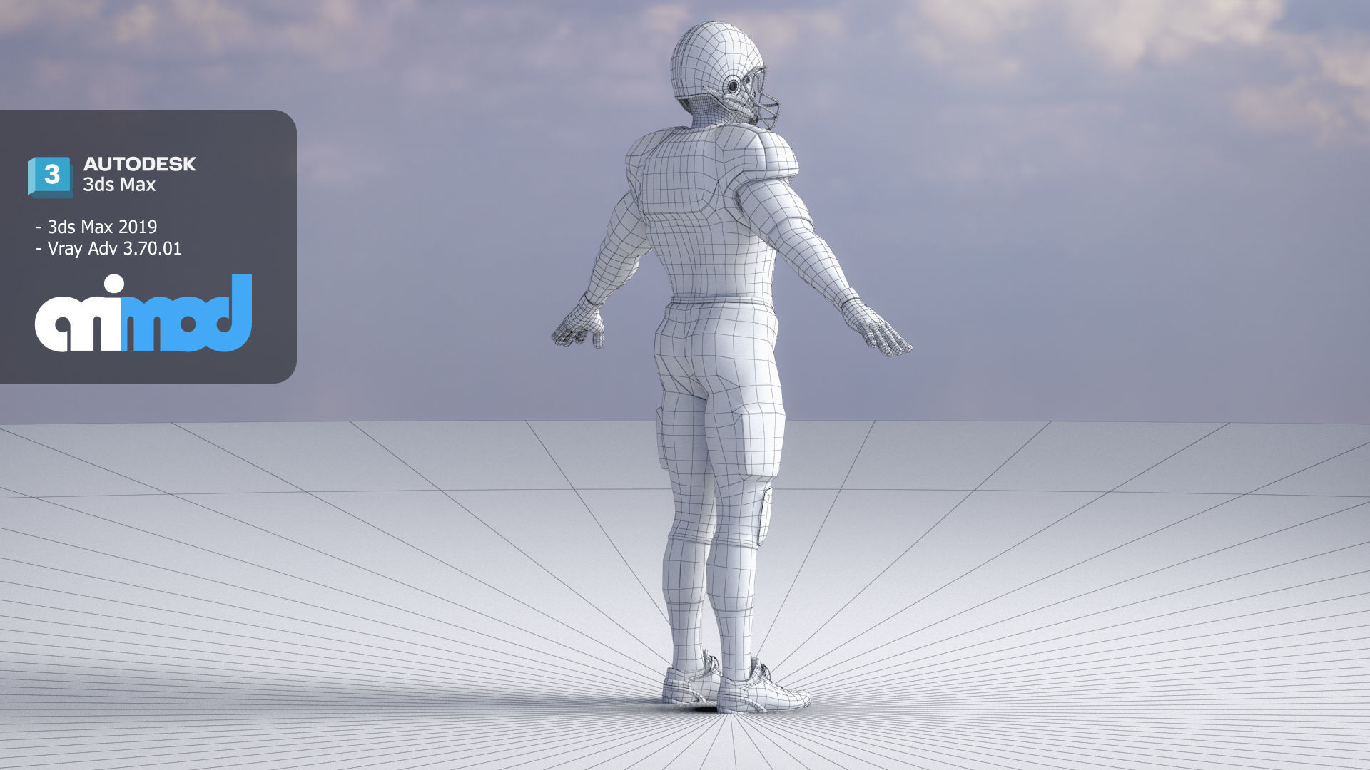American Football Player 0006 3D model_8