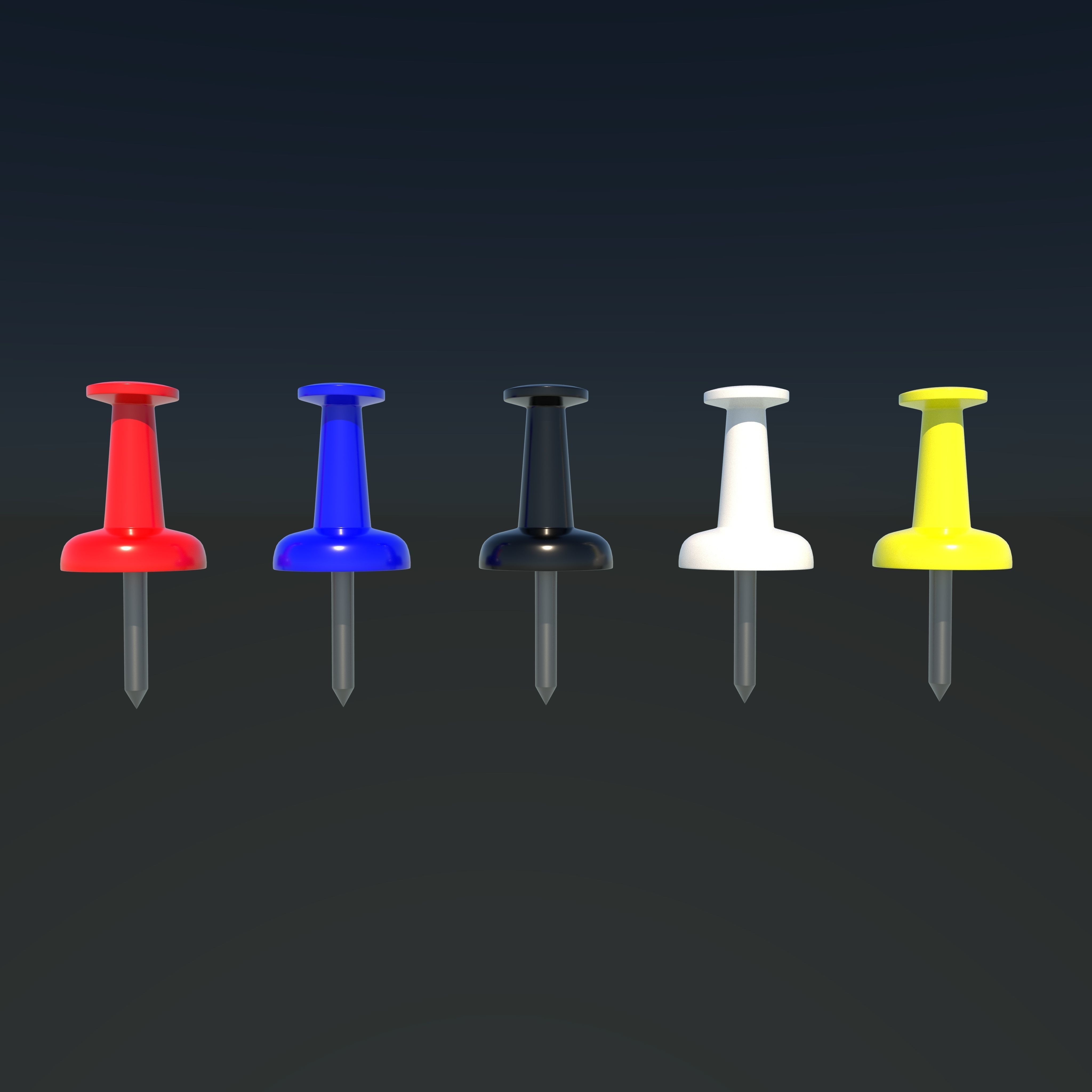 Pushpin 3D Model  3D model_2