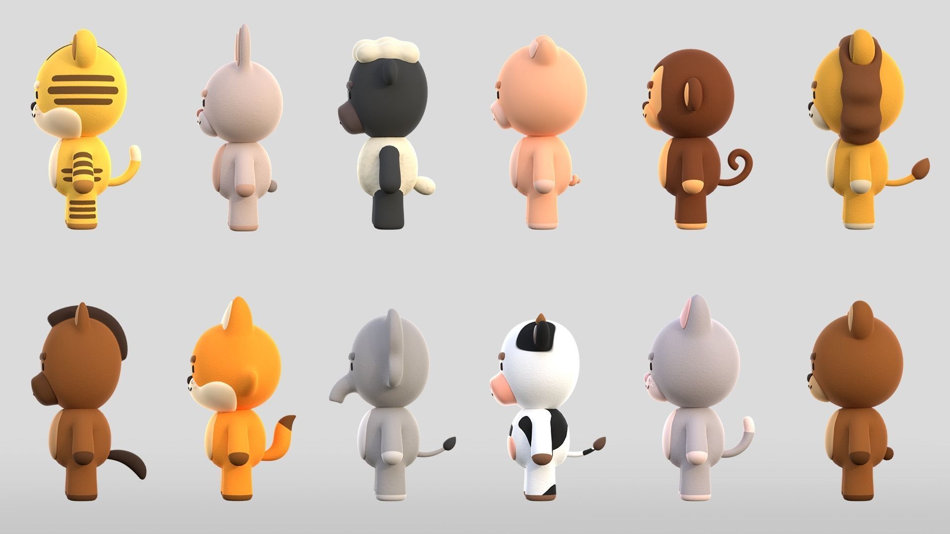 CUTE ANIMALS PACK 3D model_3