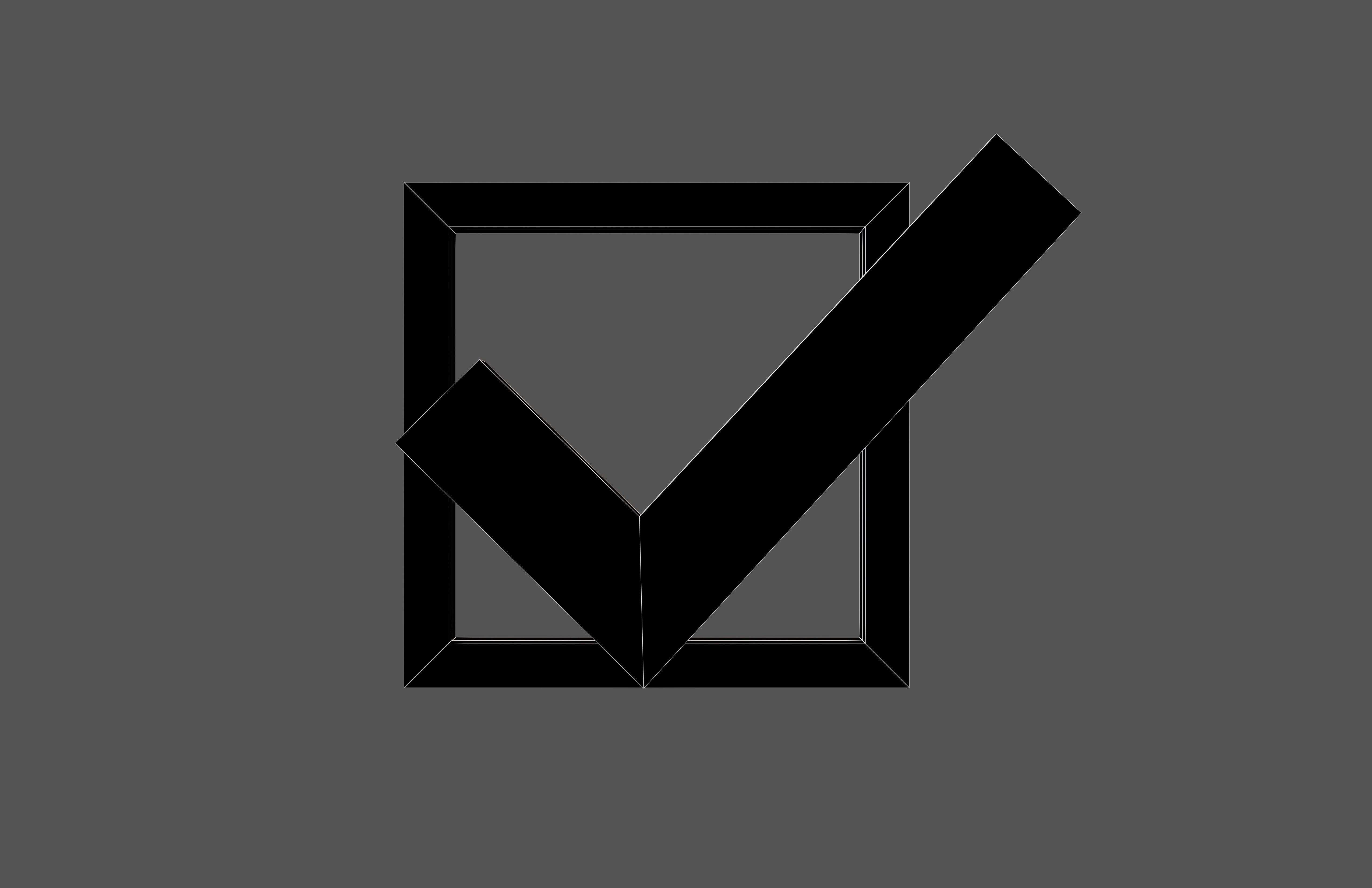 Checkbox with Tick Symbol v1 001 Low-poly 3D model_5