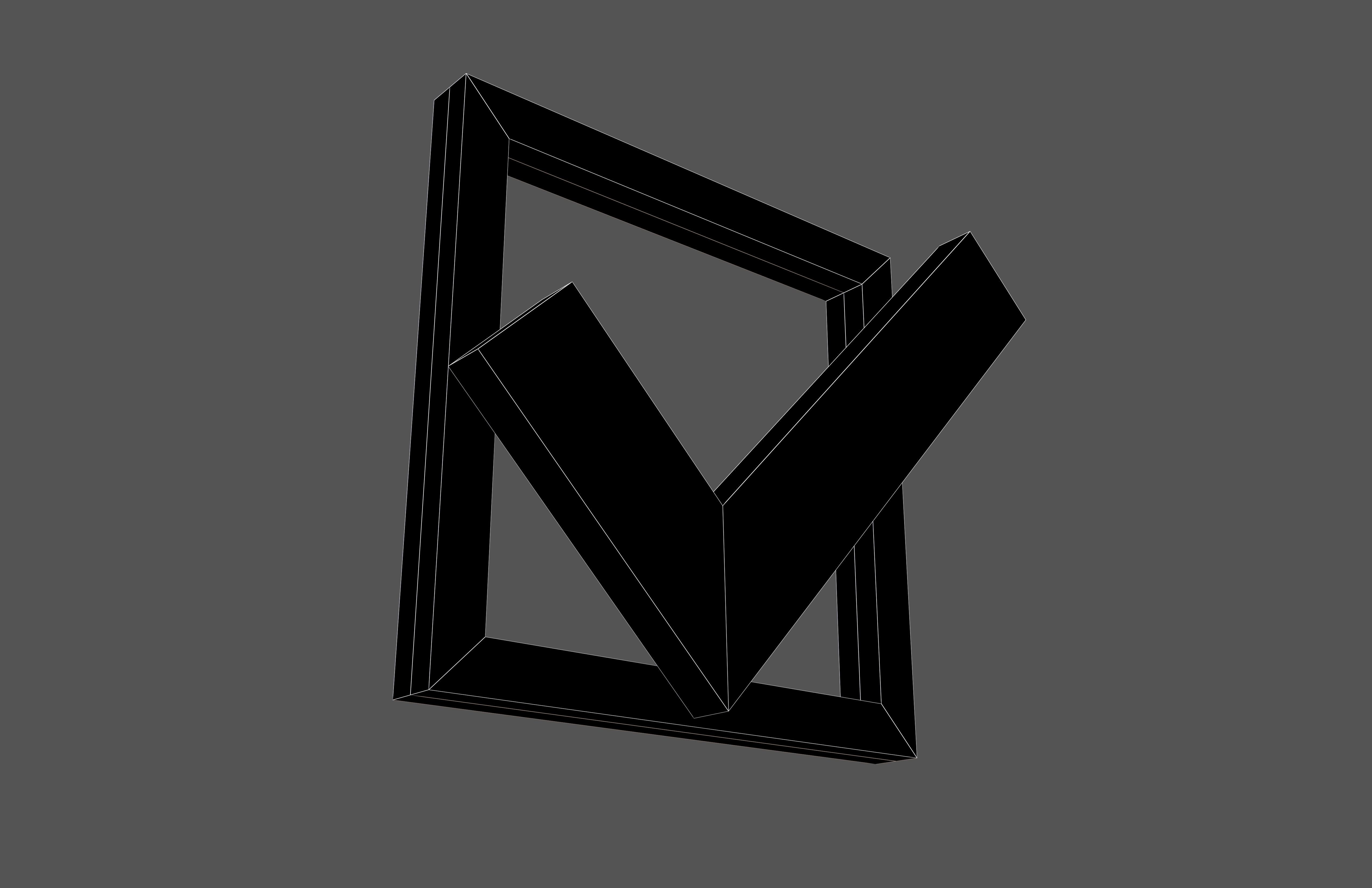 Checkbox with Tick Symbol v1 001 Low-poly 3D model_7