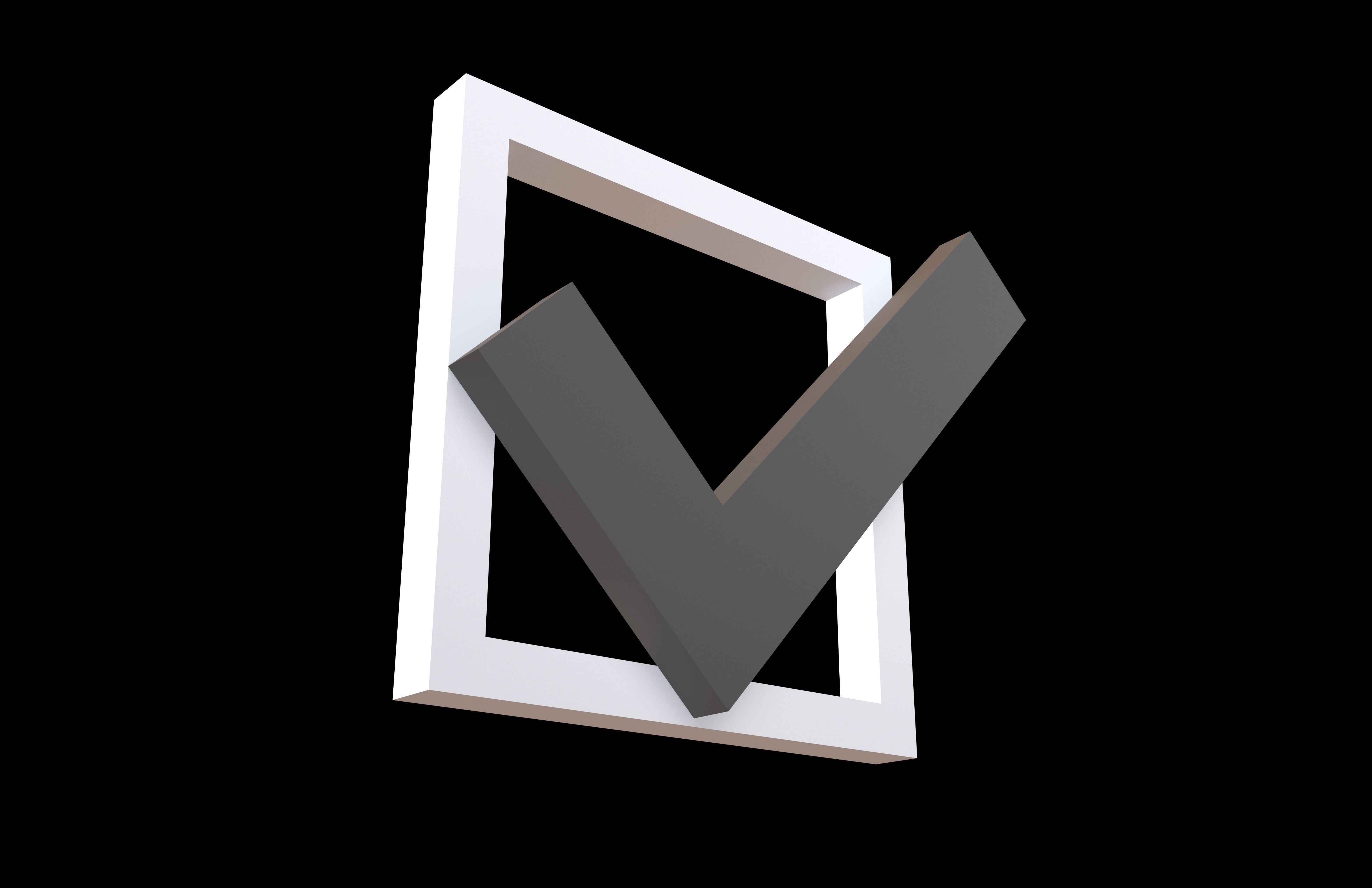 Checkbox with Tick Symbol v1 001 Low-poly 3D model_3