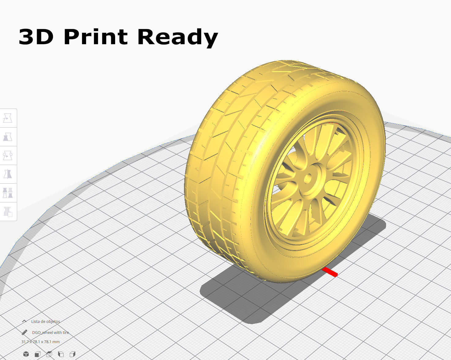 Wheel with Tire 3D model_15