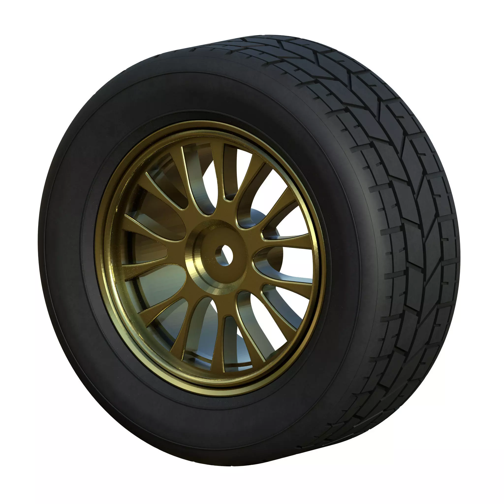 Wheel with Tire 3D model_0