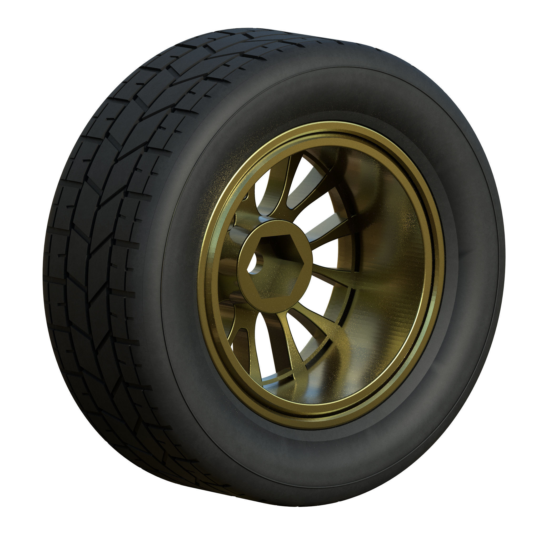 Wheel with Tire 3D model_2