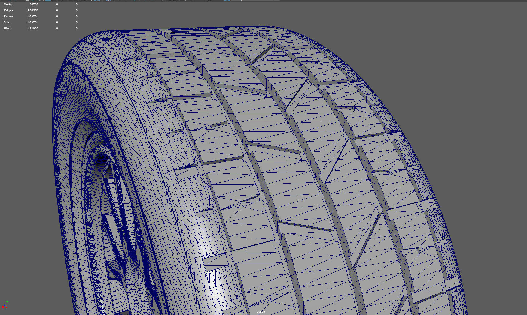 Wheel with Tire 3D model_11