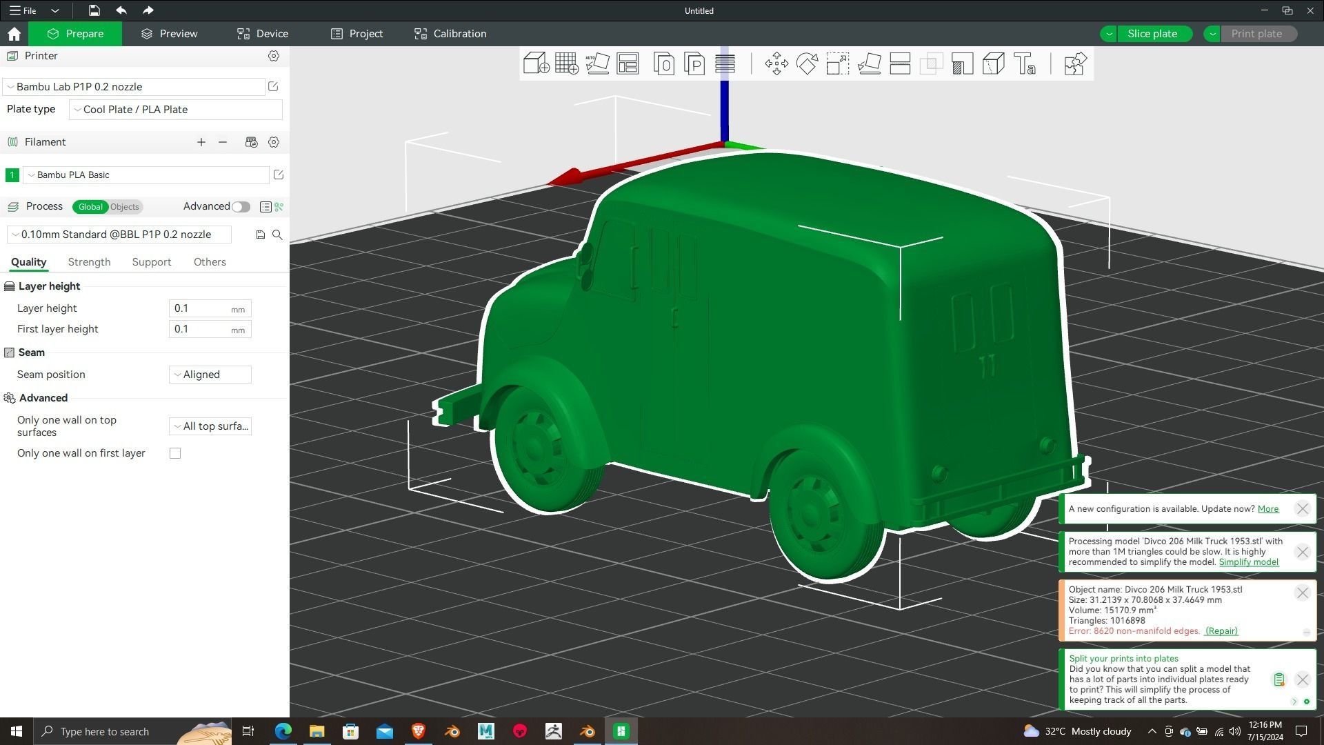 DVCO TO6 Milk Truck 1953 3rd Print Model 3D print model_19
