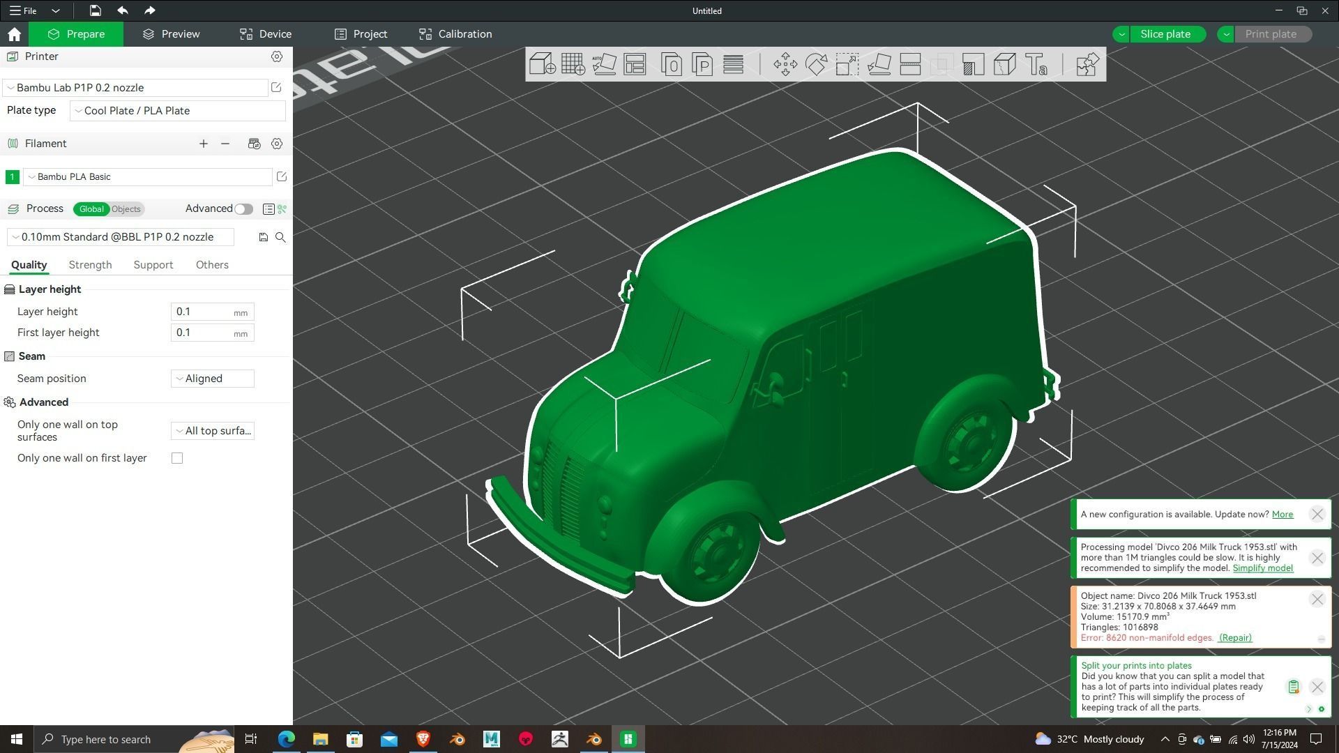 DVCO TO6 Milk Truck 1953 3rd Print Model 3D print model_20