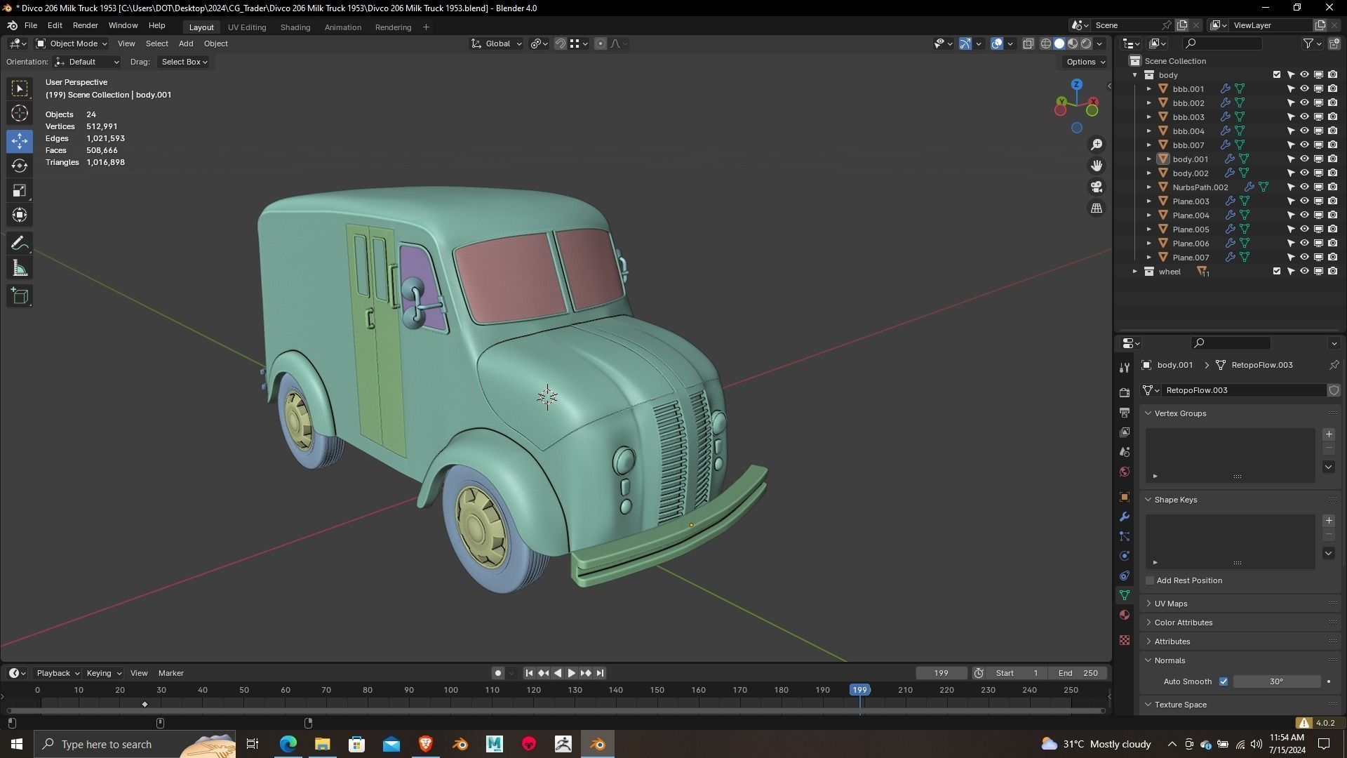 DVCO TO6 Milk Truck 1953 3rd Print Model 3D print model_8