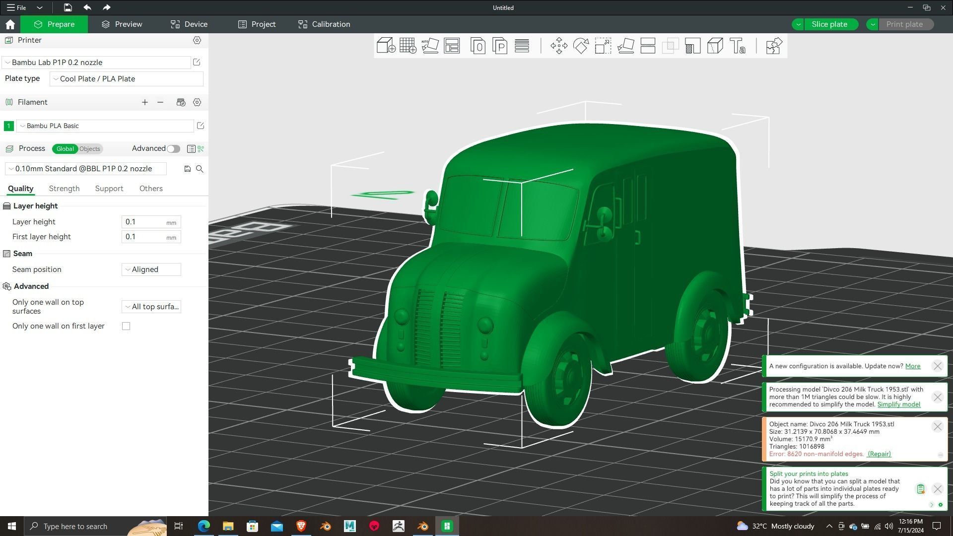 DVCO TO6 Milk Truck 1953 3rd Print Model 3D print model_18