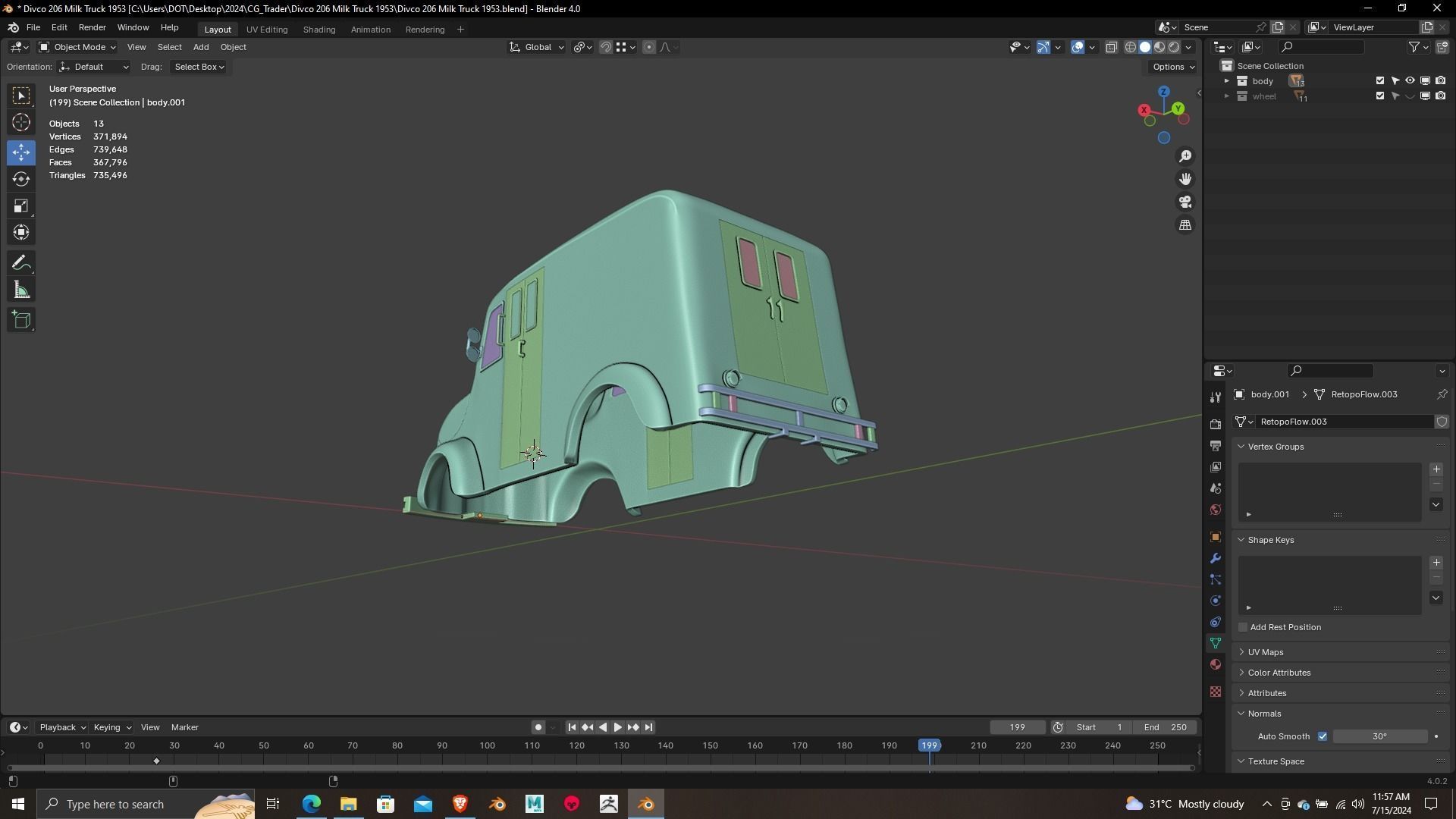DVCO TO6 Milk Truck 1953 3rd Print Model 3D print model_15