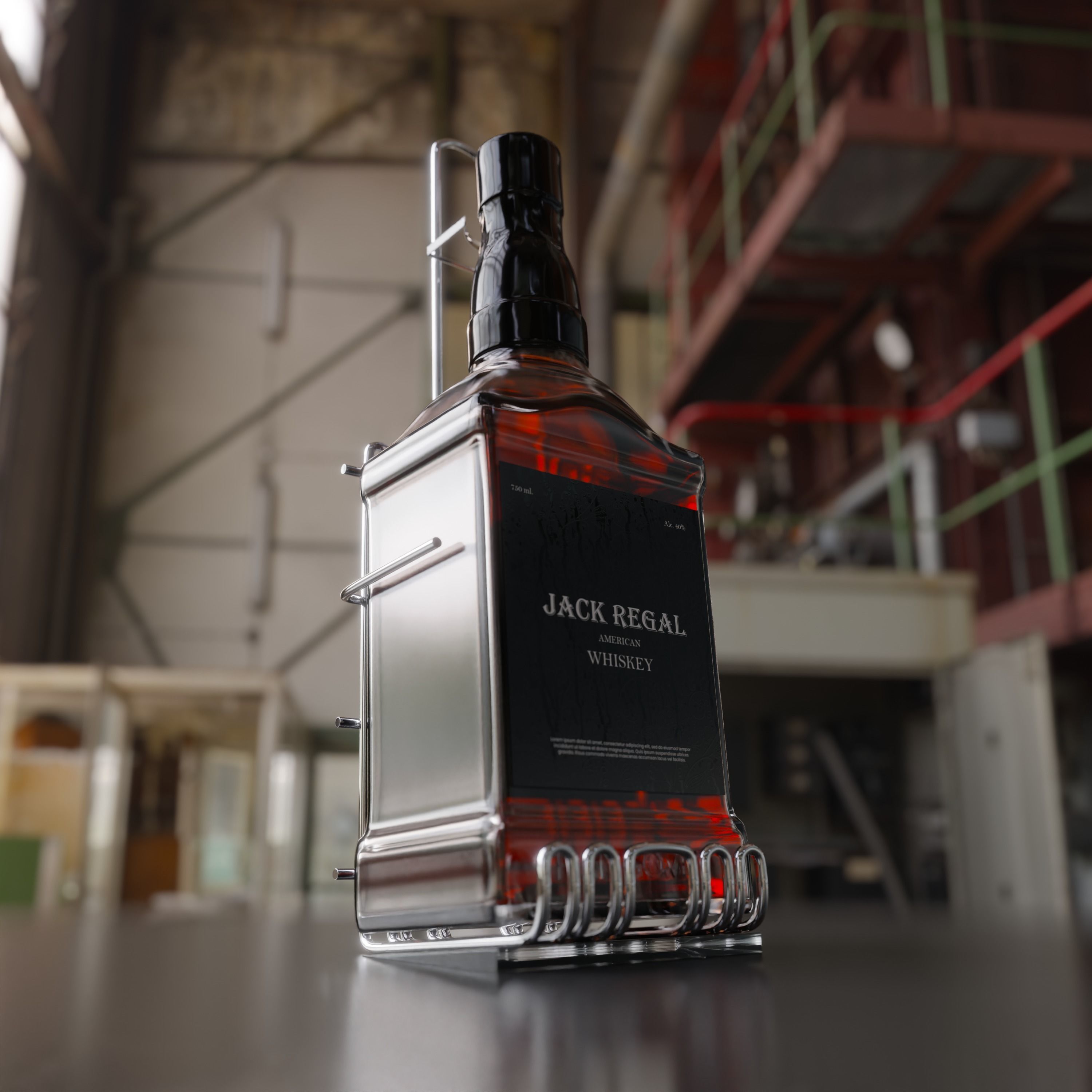 Whiskey 3D model_1