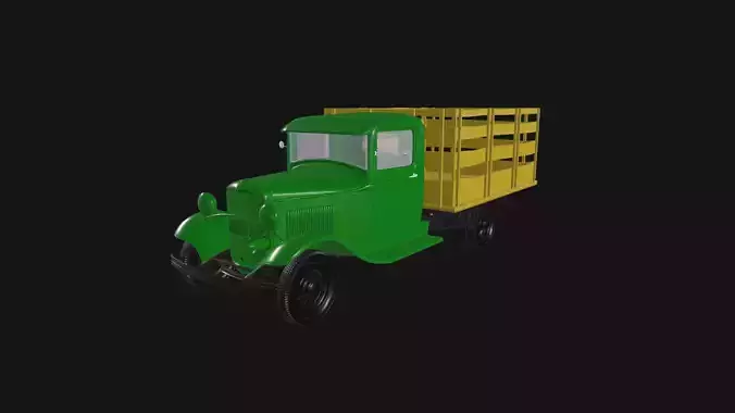 1934 model BB stake truck retro wide game animation ready