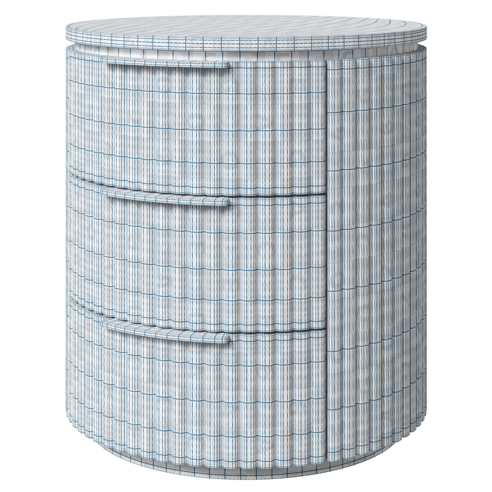 Restoration Hardware closed nightstand Byron 3D model_4