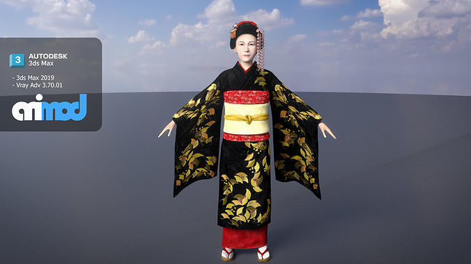 Japanese Geisha 3D model