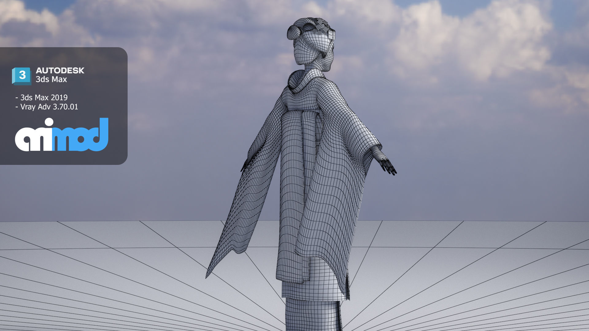 Japanese Geisha 3D model_8